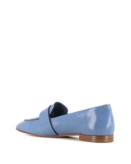 Roberto Del Carlo Blue Buckle-Strap Loafers