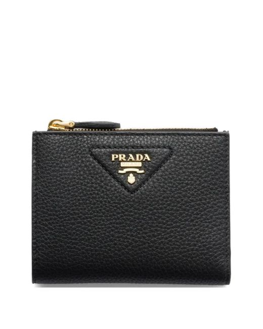 Prada テクスチャードレザー 財布 S Black
