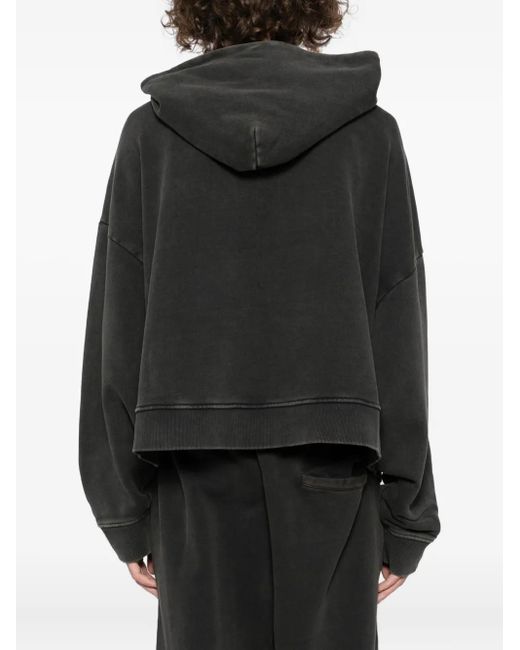 Entire studios Black Drop-Shoulder Hoodie