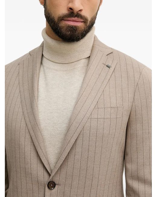 Michael Kors Natural Pinstripe Single-Breasted Blazer for men