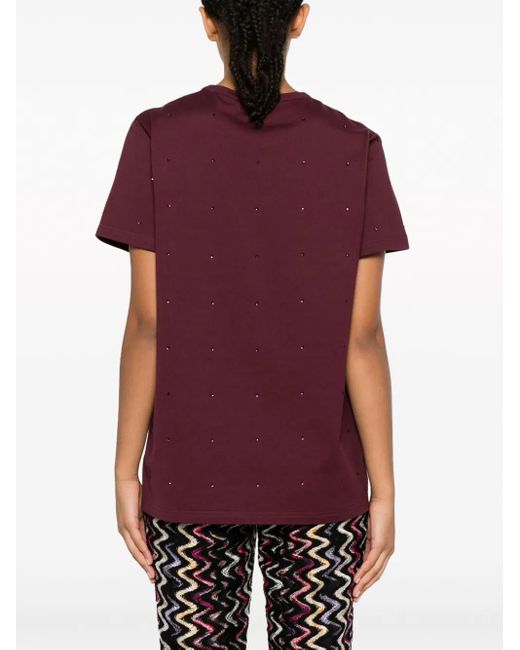 Barrie Logo-Embroidered Embellished T-Shirt