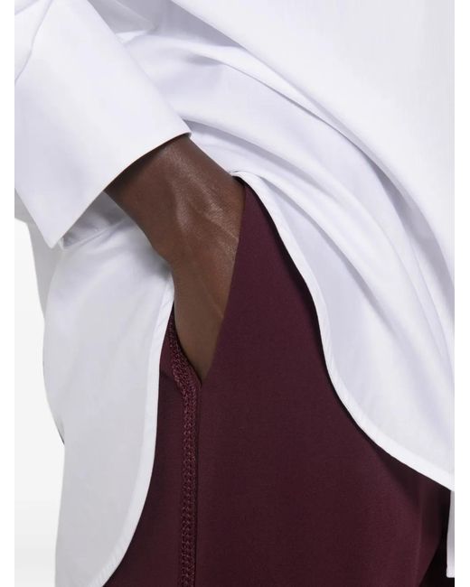 Ermanno Scervino Purple Drawstring-Waist Palazzo Pants