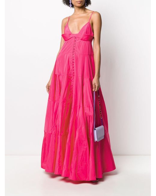 Jacquemus La Robe Manosque Taffeta Maxi dress in Pink Lyst