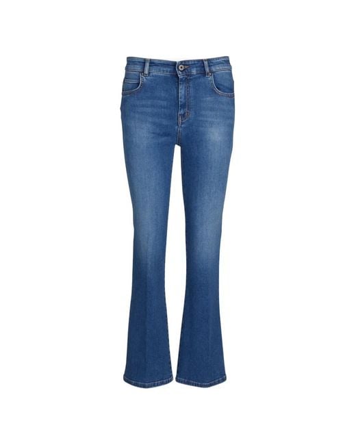 Weekend by Maxmara Blue Faded Flared-Leg Jeans