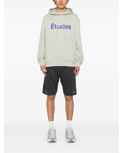 Etudes Studio White Logo-Print Hoodie for men