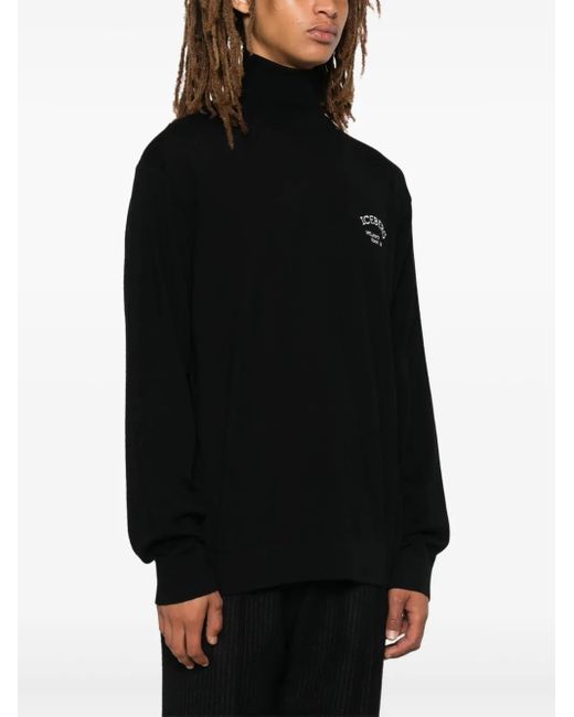 Iceberg Black Turtleneck Sweater for men