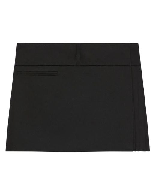 Minijupe Plissée À Taille Ceinturée Courreges en coloris Black