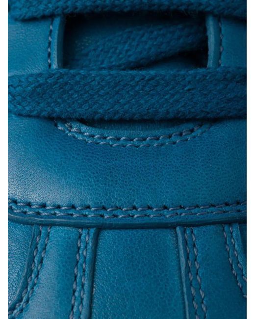 メンズ Prada Antiqued レザースニーカー Blue