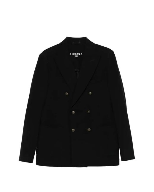 Chaqueta Con Doble Botonadura Circolo 1901 de hombre de color Black