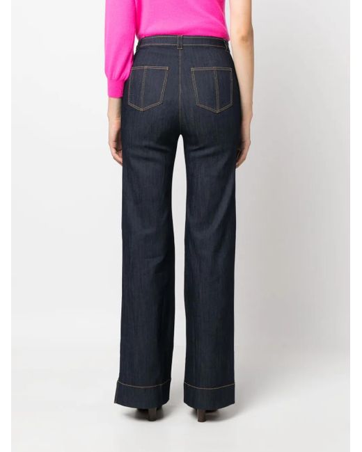 Cinq À Sept Blue Long Benji Cotton Jeans