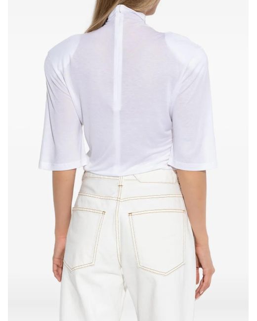 Jacquemus White High-Neck Top