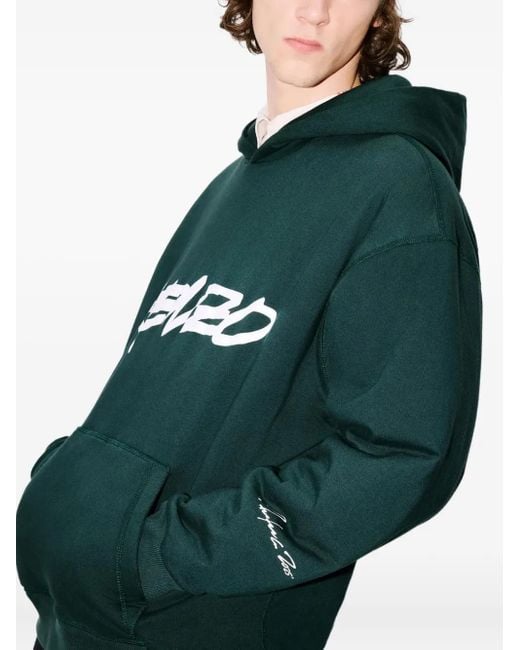 KENZO Green X Futura 2000 Atom-Flower Print Hoodie for men