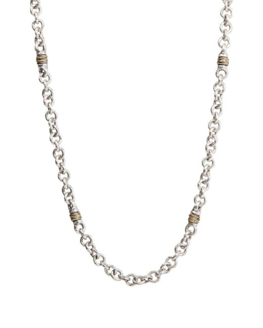 John Varvatos Metallic Wrap Sterling-silver Necklace for men