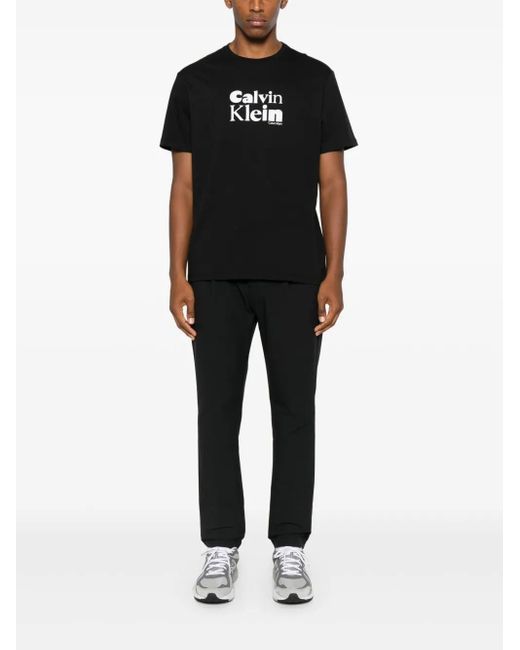 Calvin Klein Black Logo-Print T-Shirt for men