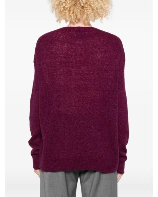 Maglione Con Scollo A V di Eric Bompard in Purple