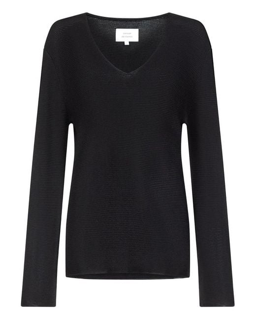 Loulou de Saison Saya Trui Met V-Hals in het Black