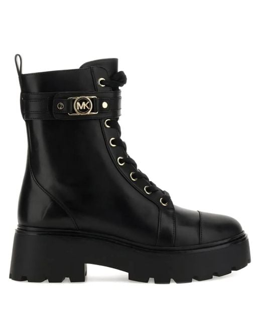 MICHAEL Michael Kors バックル コンバットブーツ Black