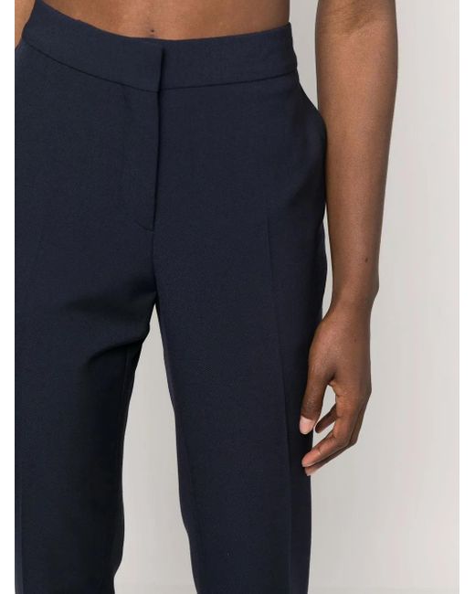 Stella McCartney Blue Split-Cuff Slim-Cut Trousers