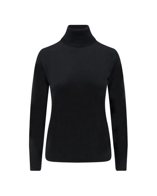 Aspesi Black High-Neck Ribbed-Trim Sweater