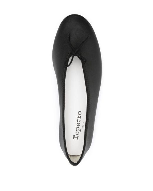 Repetto Gray Lilouh Leather Ballerina Shoes