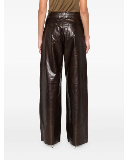 Entire studios Gray Leather Trousers