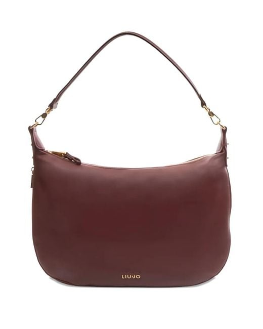 Liu Jo Purple Medium Zip-Detail Shoulder Bag