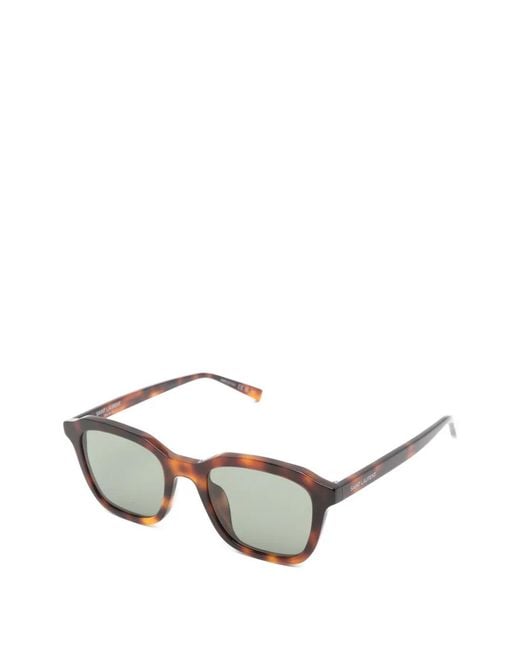 Saint Laurent Metallic Square-Frame Sunglasses