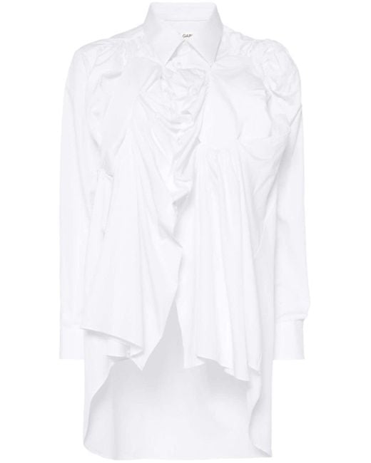 T-shirt con arricciatura di Comme des Garçons in White