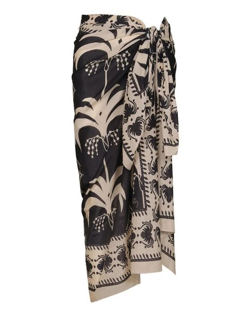 Johanna Ortiz Black Dance Of Pareo Beach Cover-Up