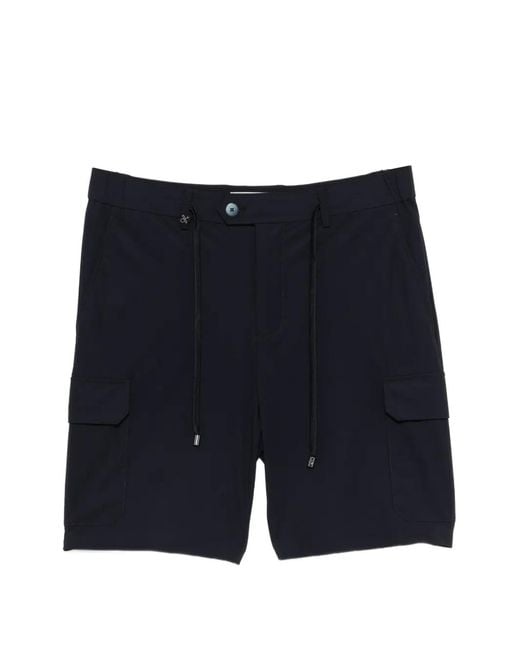 DISTRETTO 12 Blue Active Drawstring Bermuda Shorts for men