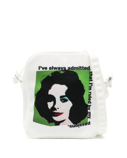 X Andy Warhol Liz canvas crossbody bag di Comme des Garçons in Green da Uomo
