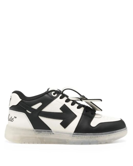 Off-White c/o Virgil Abloh Men's Black Leather Sneakers