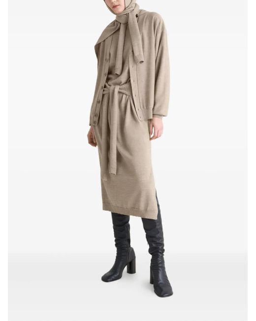 Lemaire Natural Twisted Button Cardigan
