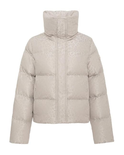 Colmar Natural Leopard-Print Quilted Jacket