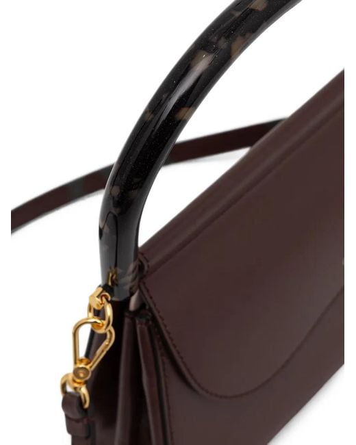 Coccinelle Brown Tortoiseshell-Effect Handle Tote Bag