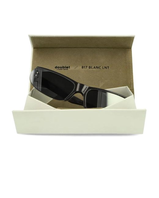 Doublet Gray Flameless Rectangle-Frame Sunglasses for men