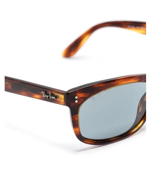 Ray-Ban Brown Balorette Rectangle-Frame Sunglasses