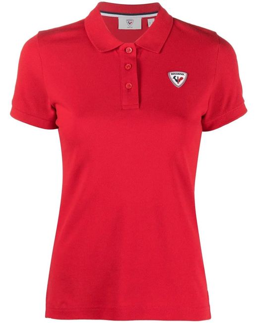 Rossignol Red Logo-Applique Polo Shirt