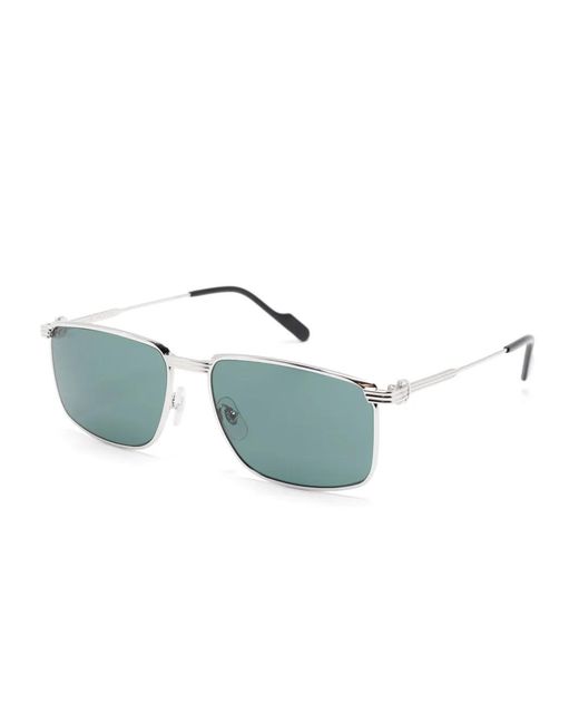 Cartier Green Square-Frame Sunglasses