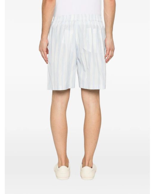 Jacquemus White Striped Shorts for men