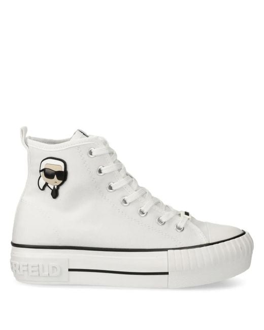 Karl Lagerfeld White Mary Jane Shoe