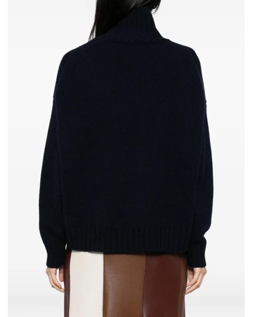 N.Peal Cashmere ファンネルネック プルオーバー Black