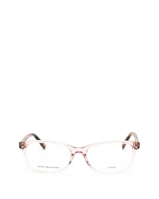 Tommy Hilfiger Natural Rectangle-Frame Glasses
