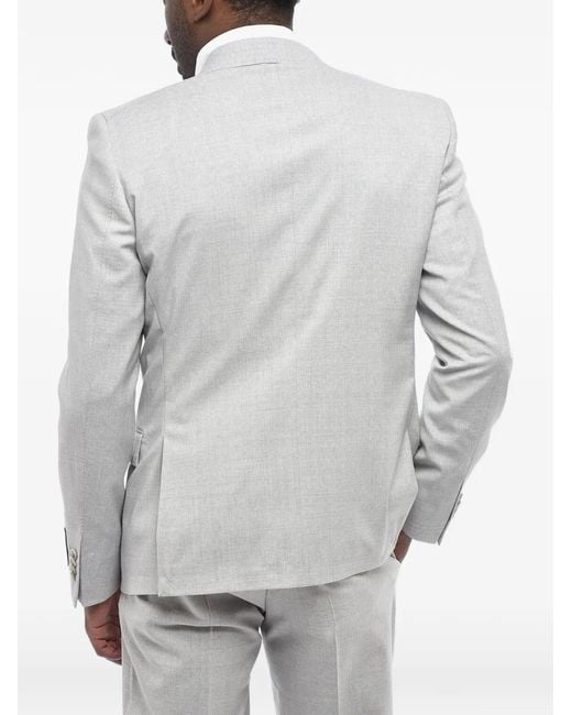 Corneliani Gray Single-Breasted Virgin-Wool Suit for men