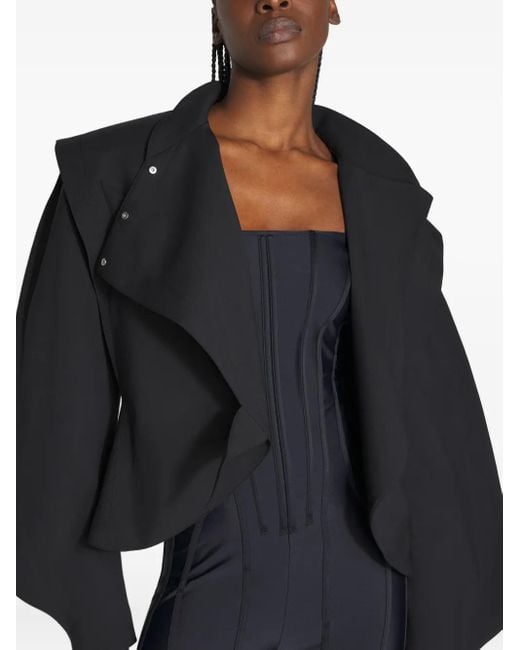 Mugler コルセットディテール ジャンプスーツ Blue