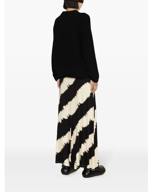 Alanui Black Finest Ribbed-Knit Jumper