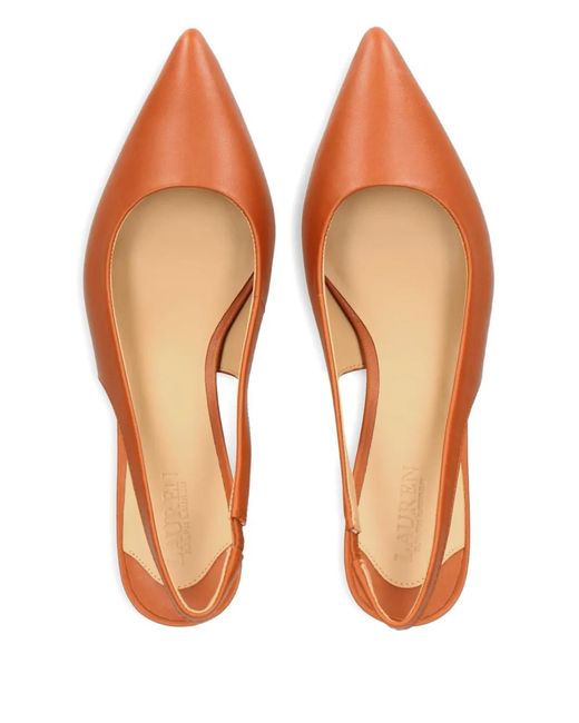 Ralph Lauren Brown Pointed Slingback Pumps