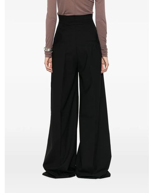 Rick Owens Black Wide-Leg Trousers