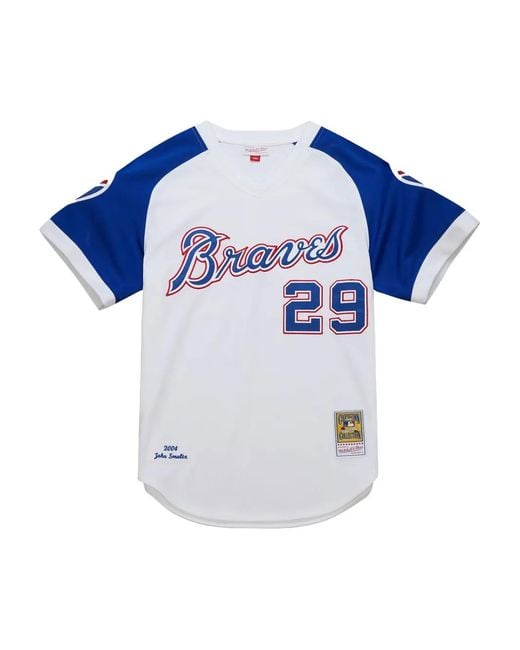 Mitchell & Ness Blue Mlb Braves 2004 John Smoltz T-Shirt for men