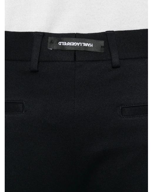 Karl Lagerfeld Black Road Trousers for men